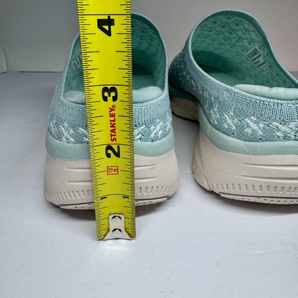 8.5 Wide Fit Skechers Women's Easy Going Rhinestone Knit Mules Glitz Strut Sage - Picture 11 of 16